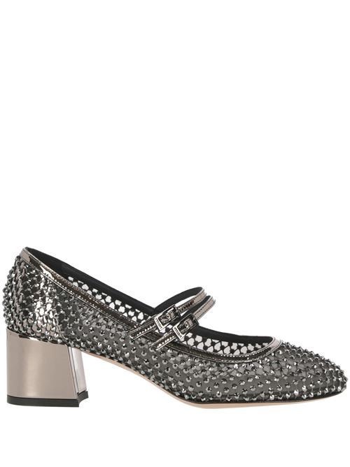 Scarpe con tacco grigio con strass Le Silla | 1360C050RBPPSTE922